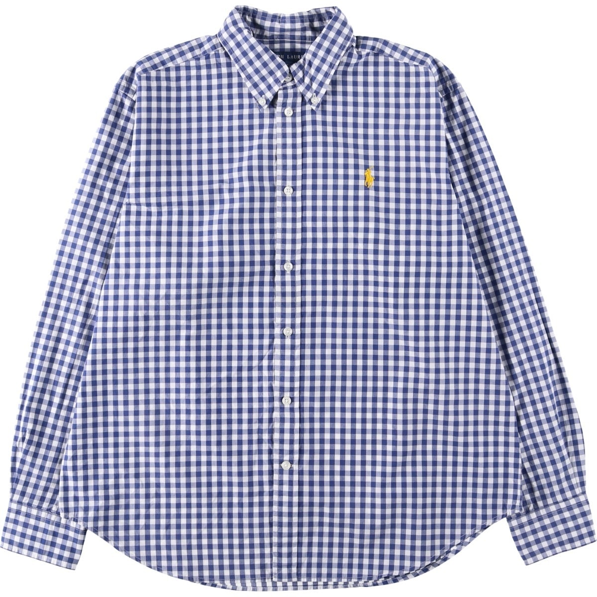 古着 ラルフローレン Ralph Lauren ギンガムチェック 長袖 ボタンダウンチェックシャツ レディースXL相当/eaa619664