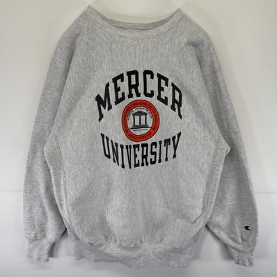 古着 90's/90年代 チャンピオン Champion USA製 スウェット リバースウィーブ トレーナー 三段プリント カレッジロゴ 14041 グレー メンズ