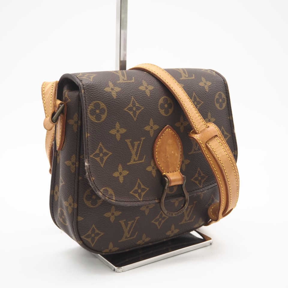 LOUIS VUITTON ルイ・ヴィトン モノグラム サンクルーMM M51243 ショルダーバッグ ブラウン コーティングキャンバス レザー レディース