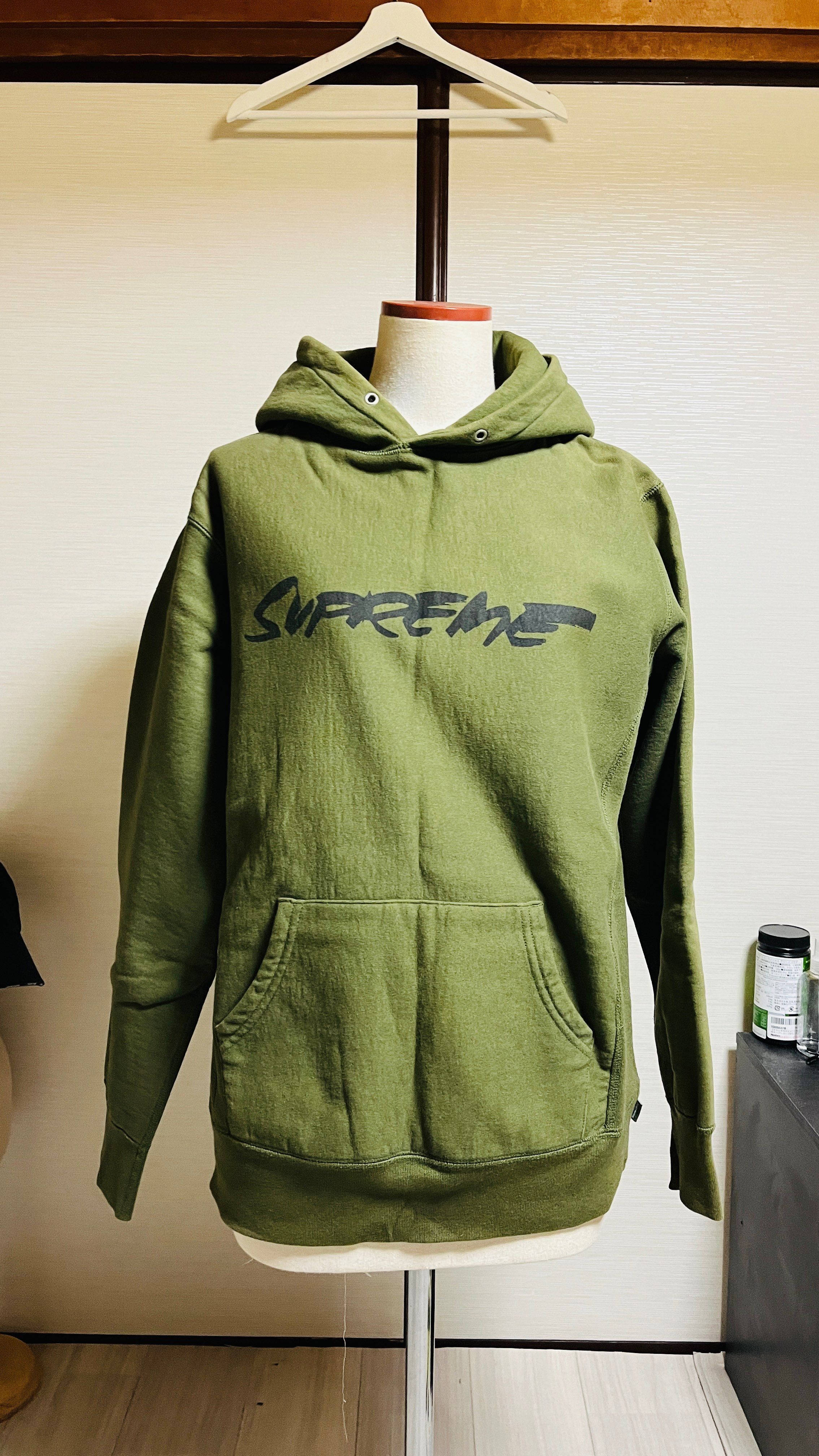 Supreme Futura Logo Pullover Hoodie "Khaki"