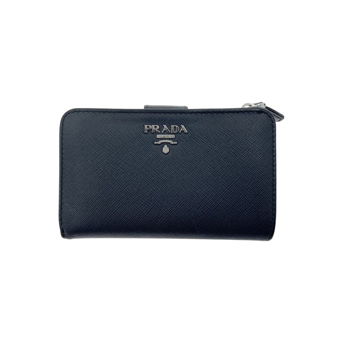 PRADA プラダ L字ファスナー短財布 サフィアーノ 1ML225 ネイビー