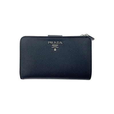 PRADA プラダ L字ファスナー短財布 サフィアーノ 1ML225 ネイビー