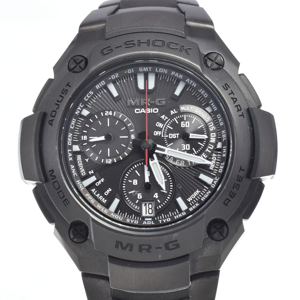 カシオ CASIO MRG-8000B-1AJF MR-G ブラック ソーラー電波 メンズ 良品 腕時計 I#147532