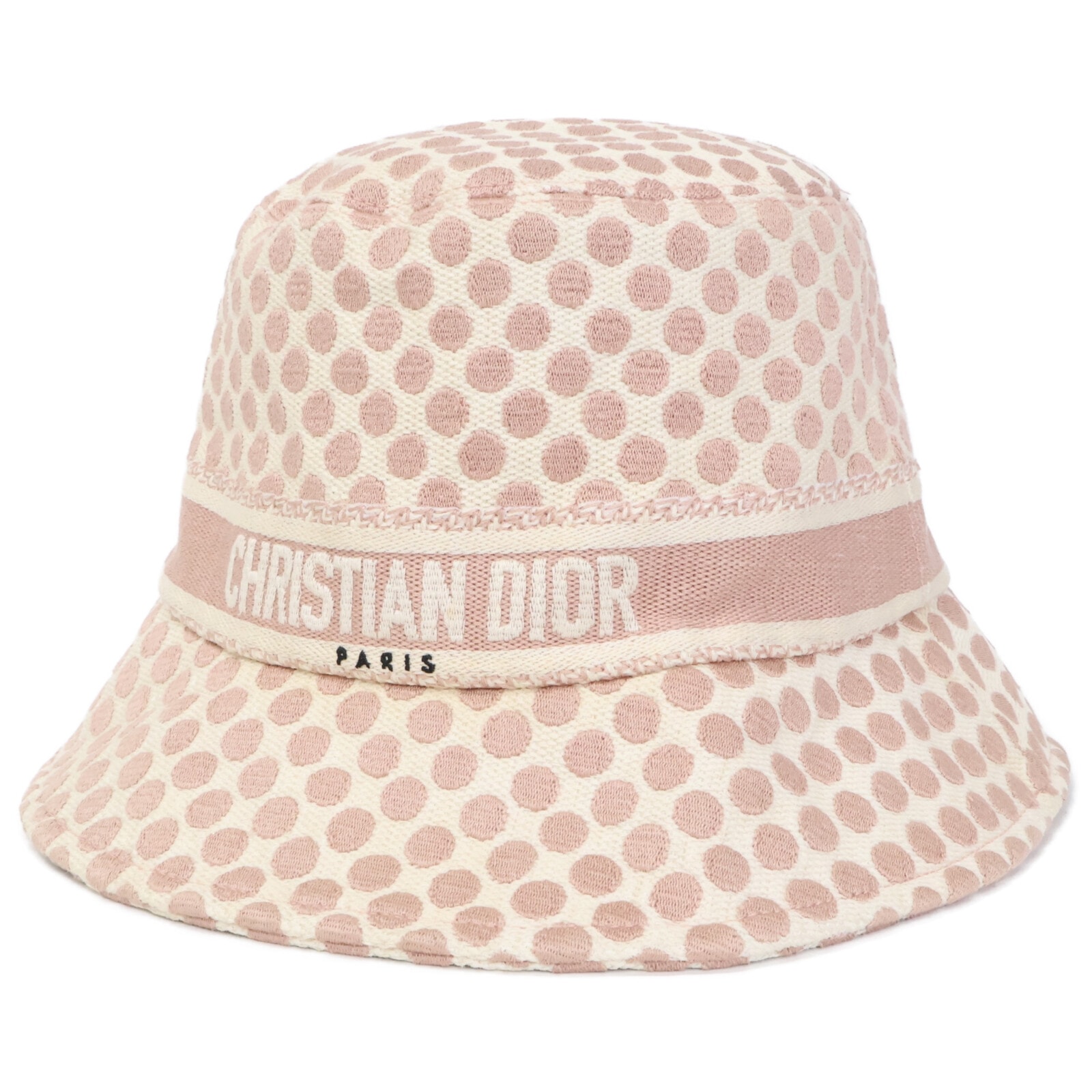 クリスチャンディオール 05DDO923I156 ロゴ ドット柄 コットン ハット 58