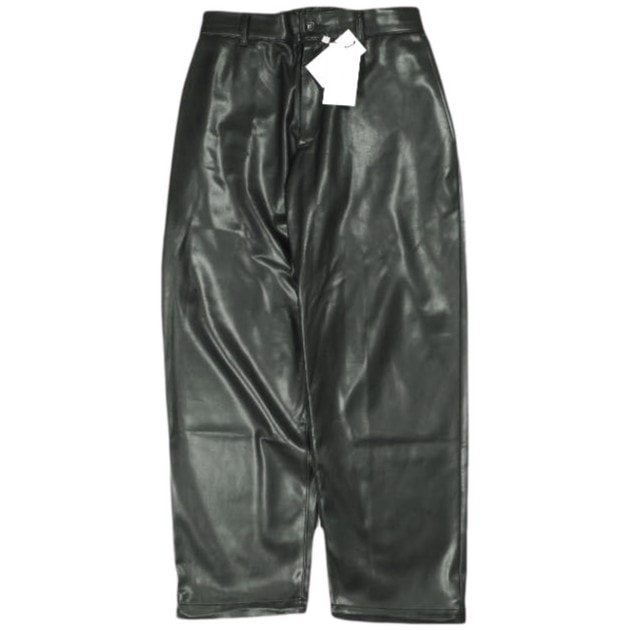 N.HOOLYWOOD COMPILE LINE エヌハリウッド ミスターハリウッド コンパイルライン 25AW 日本製 LEATHER PANTS フェイクレザー ワイドイージーパンツ 2254-CP03-052 peg 40 BLACK ボトムス
