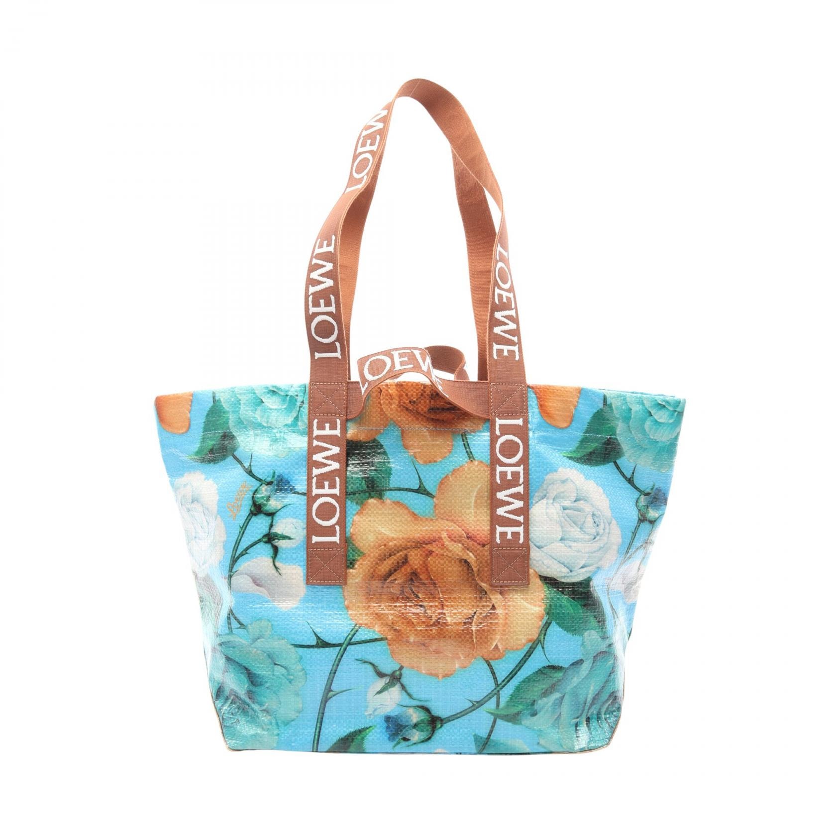 ロエベ LOEWE フォールドショッパー 2WAY トートバッグ バッグ ビニール キャンバス レディース マルチカラー 【中古】