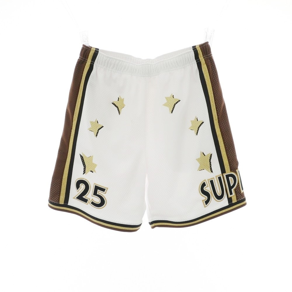 【中古】シュプリーム Supreme2025年春夏 All Star Basketball Short  ショートパンツ ホワイトxブラウン系【サイズS】【メンズ】