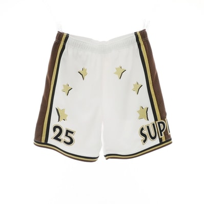 【中古】シュプリーム Supreme2025年春夏 All Star Basketball Short ショートパンツ ホワイトxブラウン系【サイズS】【メンズ】