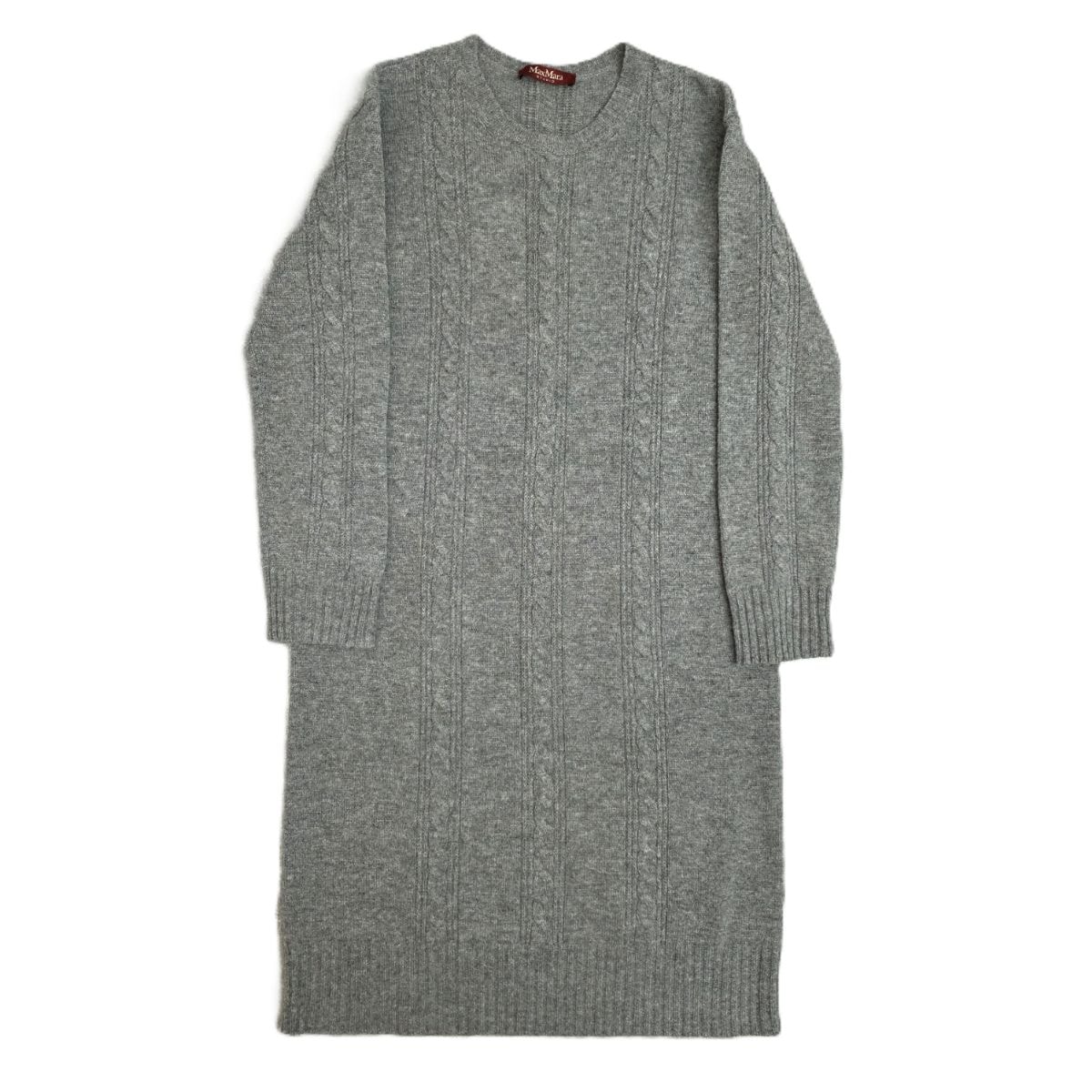 【値引き】MAX MARA マックスマーラ ケーブル編み ニットワンピース カシミヤ混 ワンピース ウール  レディース【中古】