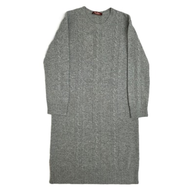 【値引き】MAX MARA マックスマーラ ケーブル編み ニットワンピース カシミヤ混 ワンピース ウール レディース【中古】