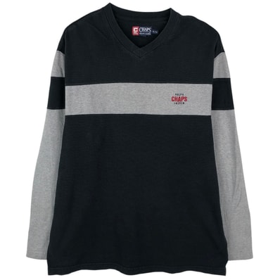 古着 ラルフローレン Ralph Lauren CHAPS チャップス Vネック サーマルロングTシャツ メンズXL相当/eaa654956