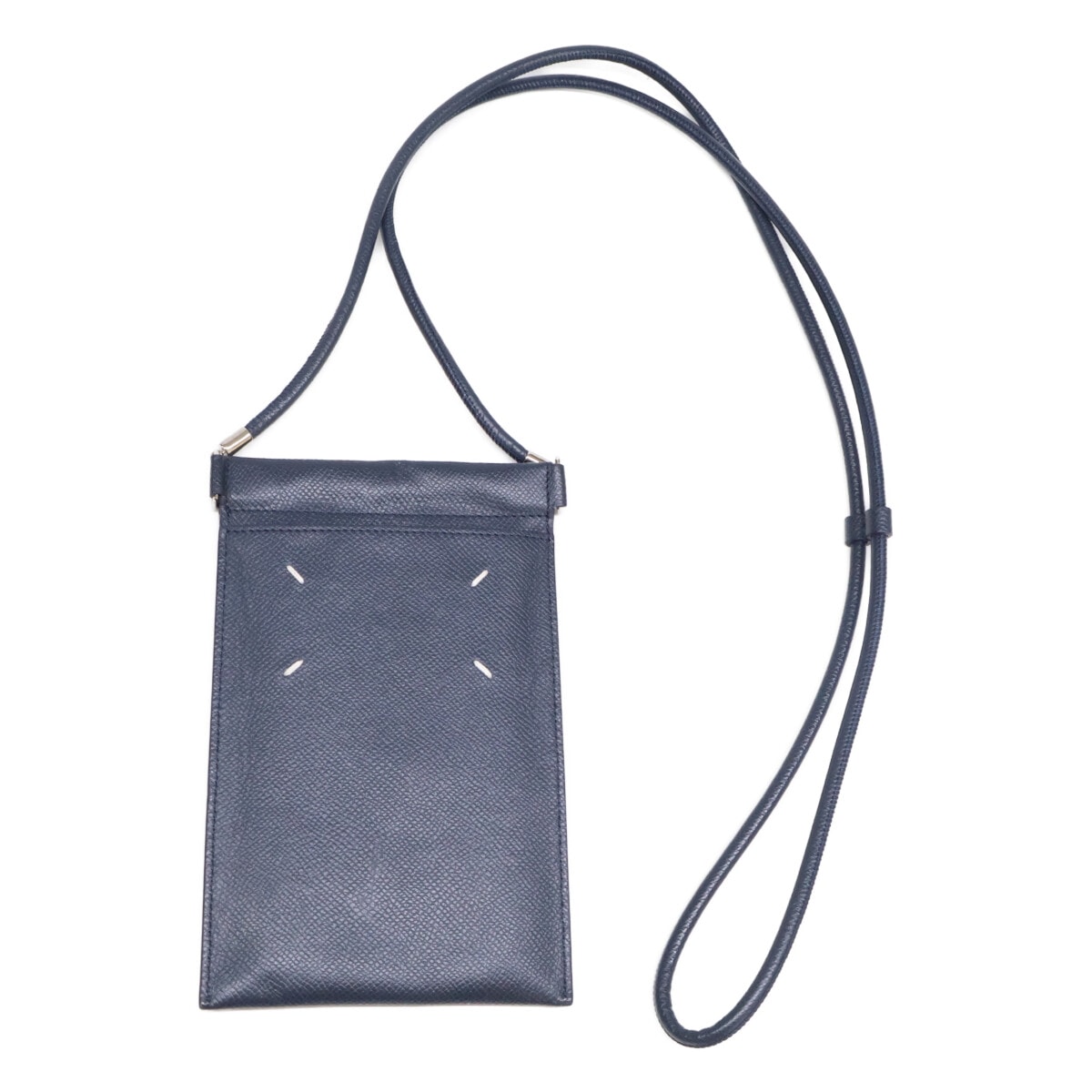 メゾンマルジェラ 【美品】11 SA1VZ0002 P4745 T6069 スマートフォンポーチ グレイニーレザー