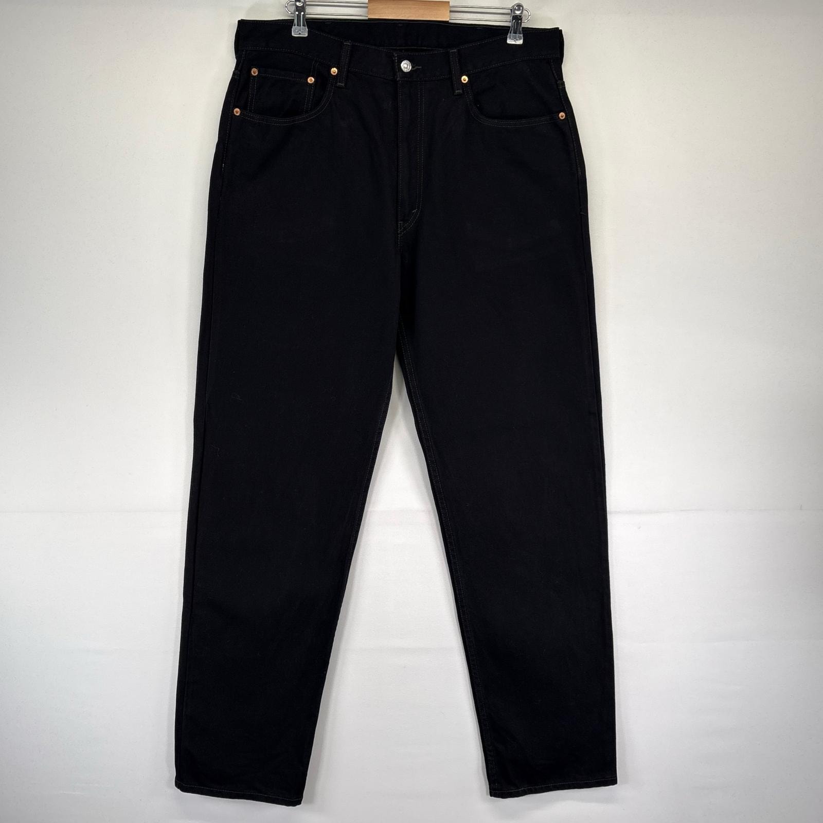 古着 リーバイス Levi's デニム パンツ 550 ジーパン ジーンズ 大きいサイズ ブラックデニム テーパード W38×L36  ブラック系 メンズ