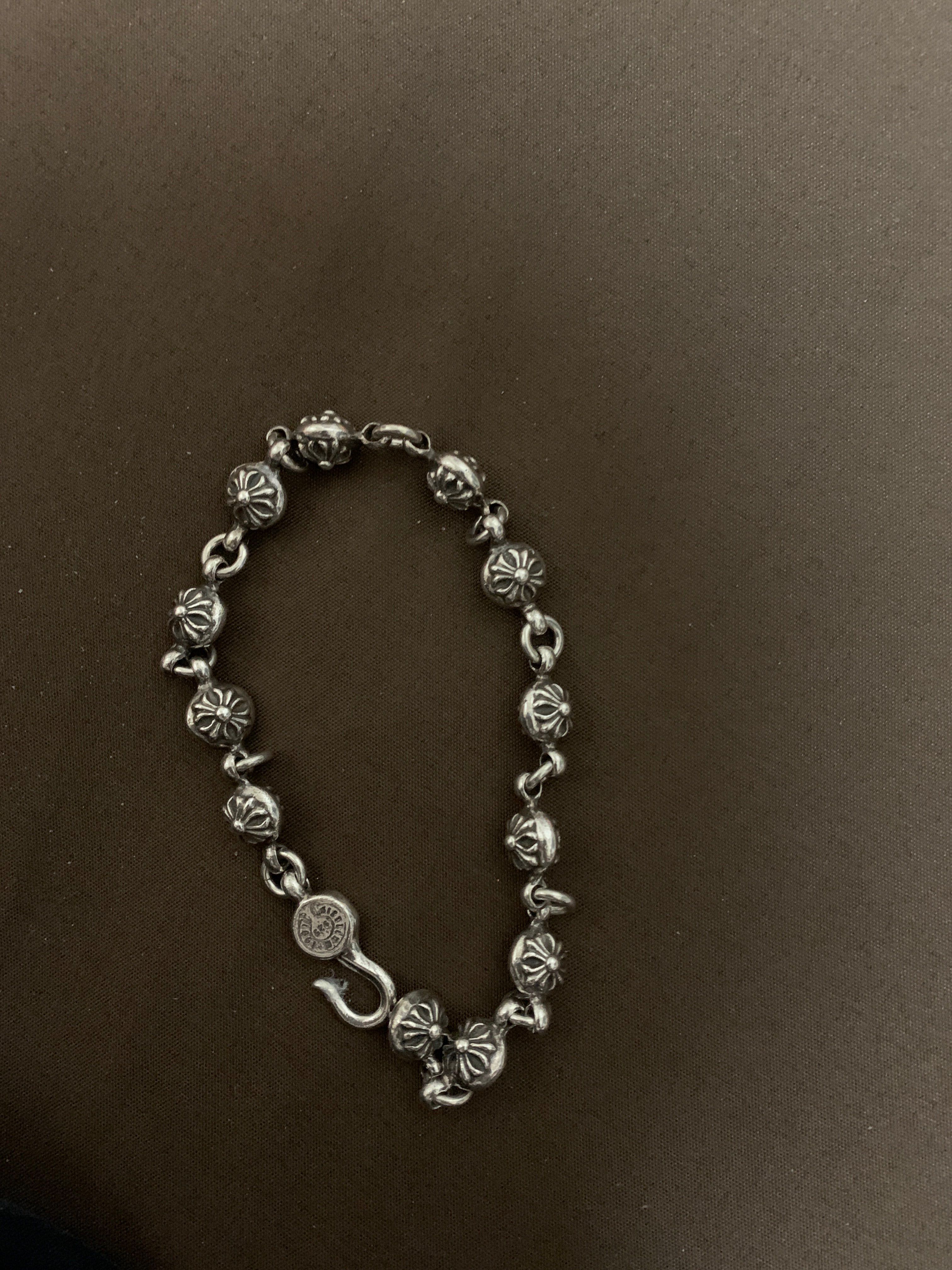 Chrome Hearts # 1 Cross Ball Bracelet "Silver"
