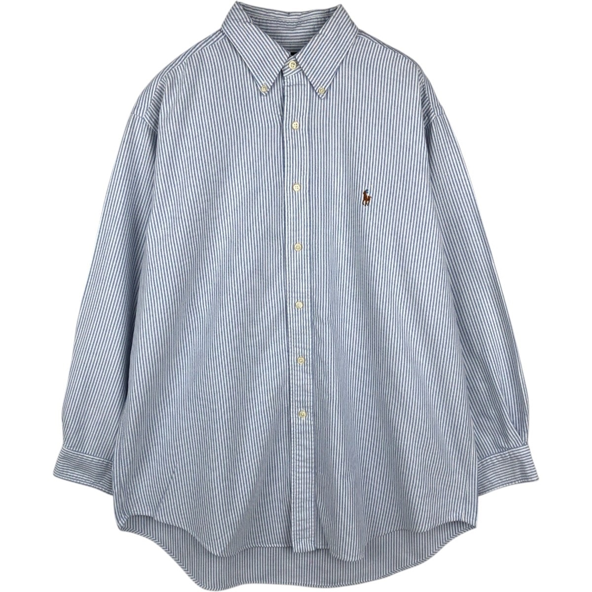 古着 ラルフローレン Ralph Lauren YARMOUTH 長袖 ボタンダウンストライプシャツ メンズL相当/eaa678092