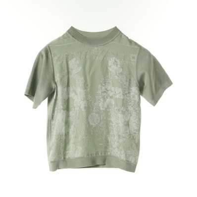 エルメス HERMES BRIDES de GALA en fleurs ニット 衣料品 トップス シルク シルク レディース グリーン系 【中古】