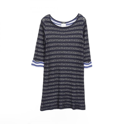 シャネル CHANEL ワンピース 衣料品 トップス コットン レーヨン シルク レディース ブラック系 / ブルー系 / グレー系 【中古】
