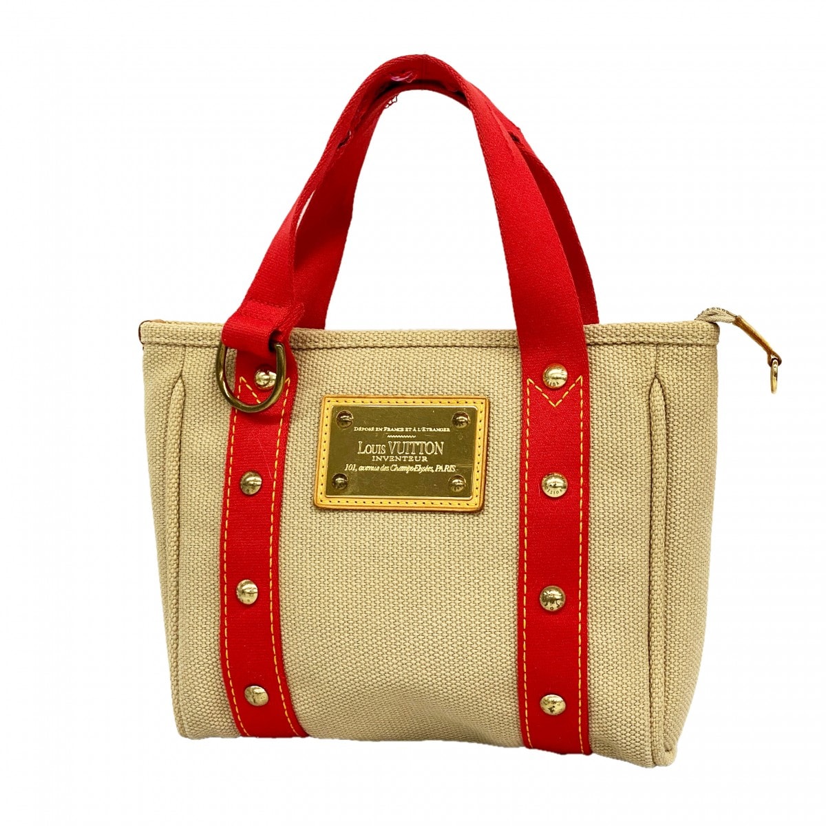 【6db1674-k】ルイヴィトン ハンドバッグ アンティグア カバPM M40038 ベージュ【中古】レディース