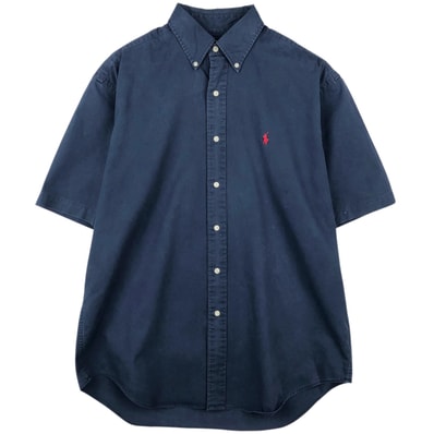 古着 ラルフローレン Ralph Lauren BLAKE 半袖 ボタンダウンシャツ メンズM相当/eaa641040