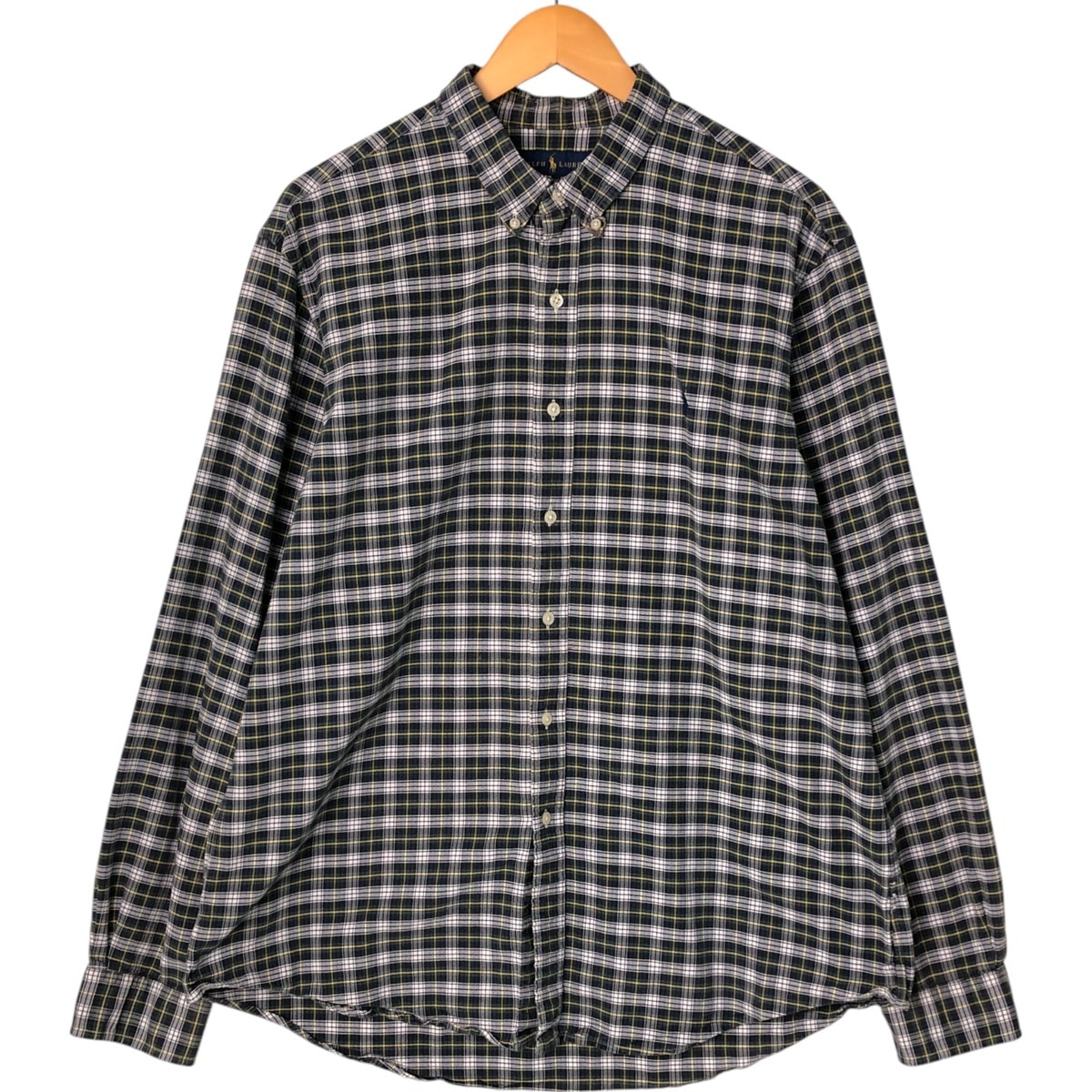 古着 ラルフローレン Ralph Lauren 長袖 ボタンダウンチェックシャツ メンズXL相当/eaa532223