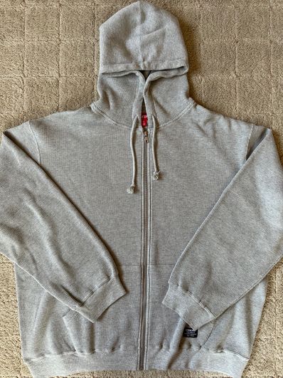 Supreme Hooded Zip Up Thermal "Heather Grey"