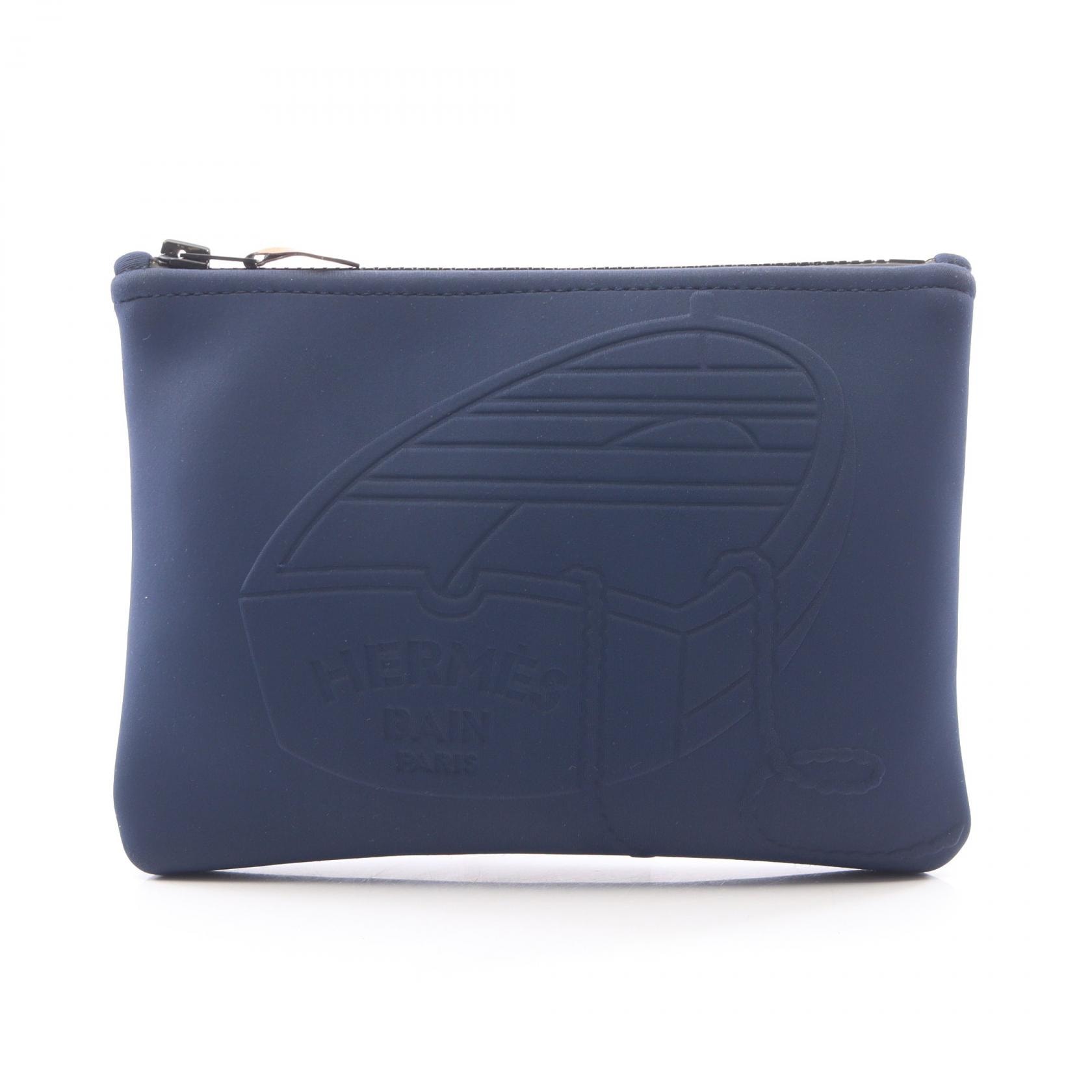 エルメス HERMES ネオバン タラサPM ポーチ バッグ ナイロン ネオプレン レディース ネイビー系 H103747M 01 【中古】