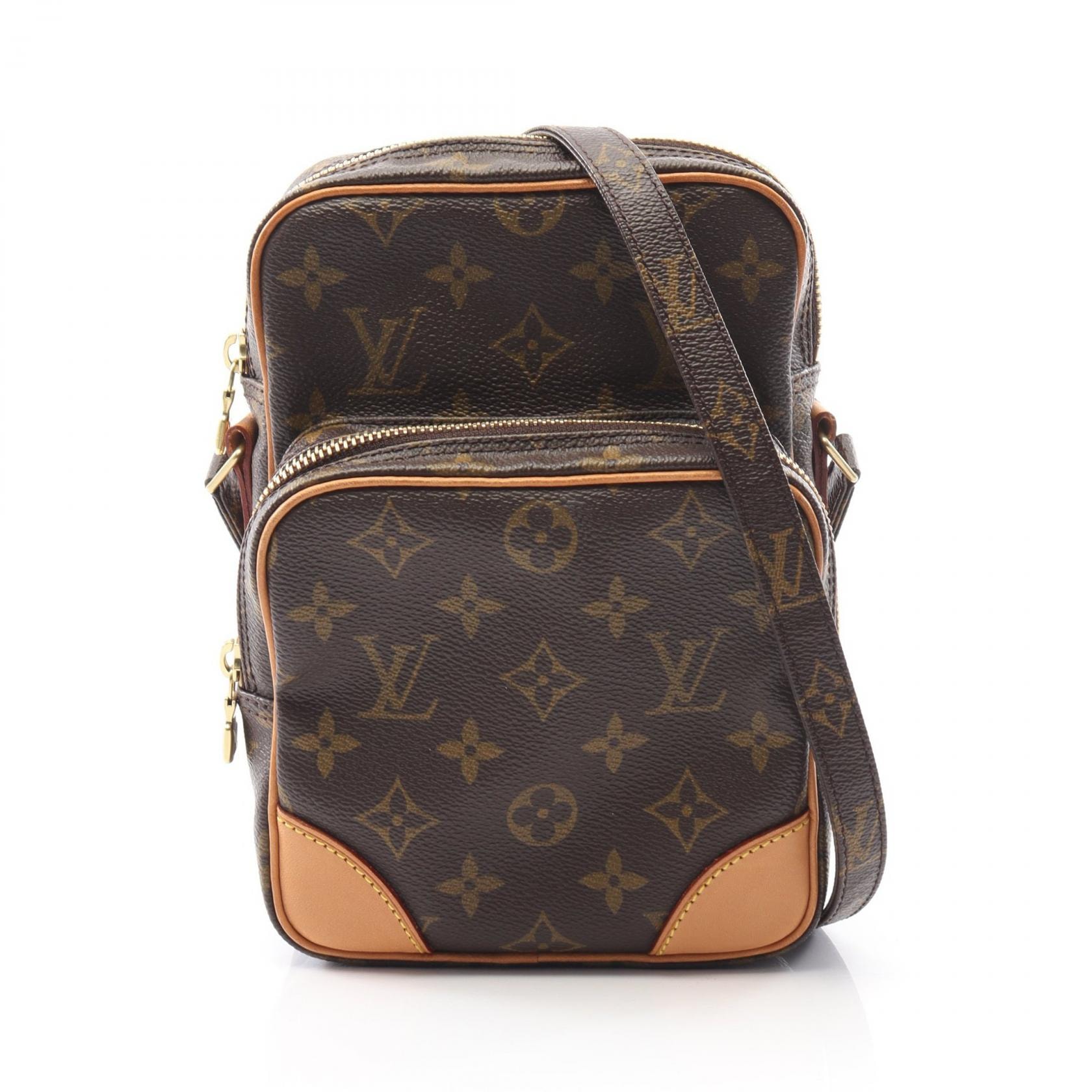 ルイ・ヴィトン LOUIS VUITTON アマゾン ショルダーバッグ バッグ PVCコーティングキャンバス レザー モノグラム レディース ブラウン系 M45236 【中古】
