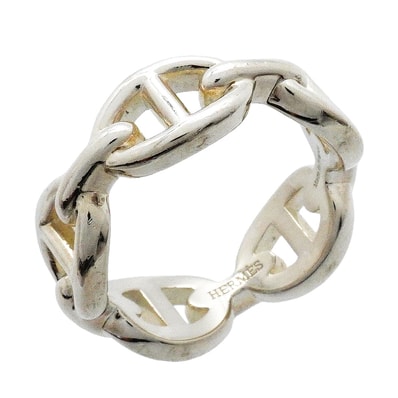 Hermes Chaine D'ancre Enchainee Ring PM "Silver"