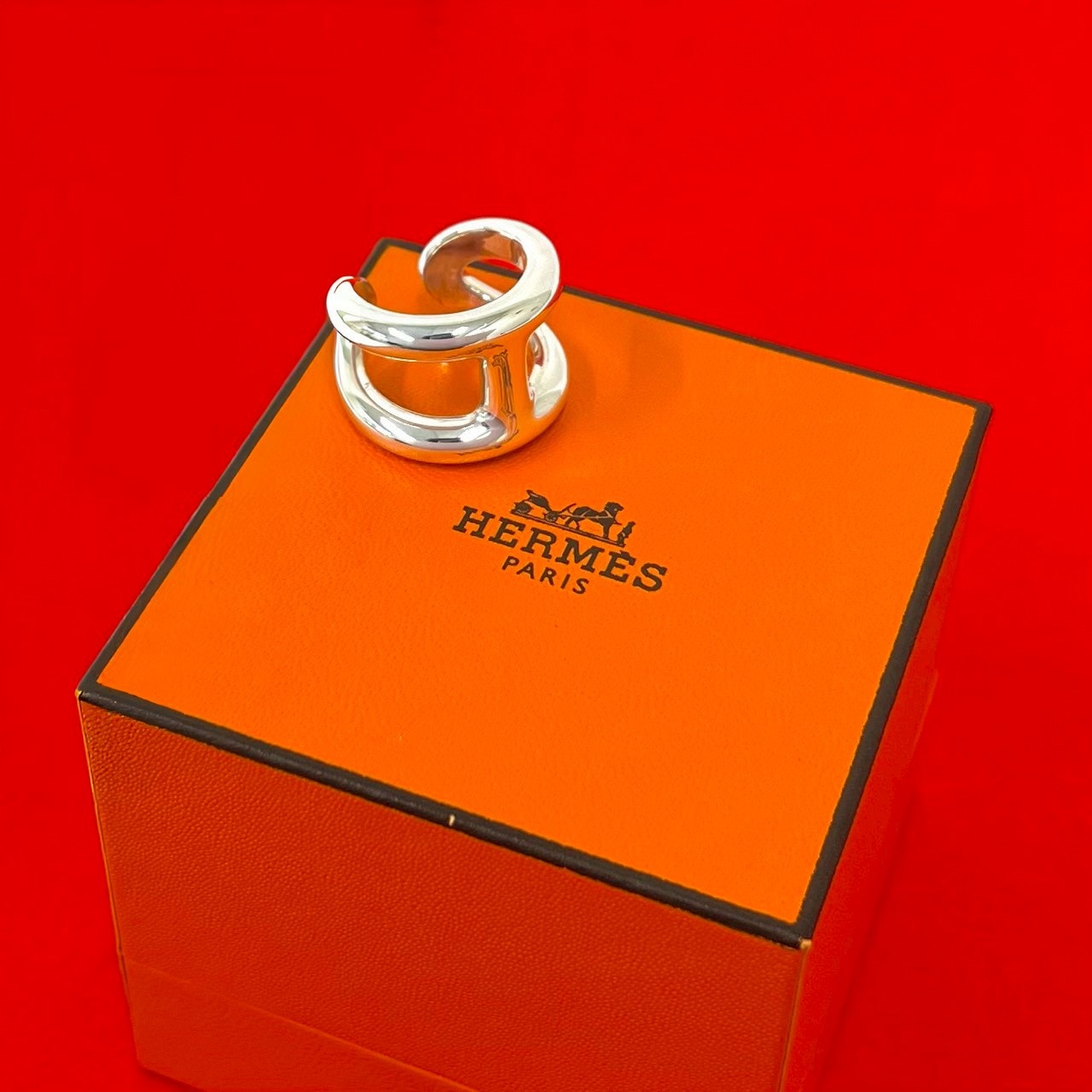 HERMES エルメス オスモズ GM シルバー925 リング・指輪 10号 シルバー
 29485