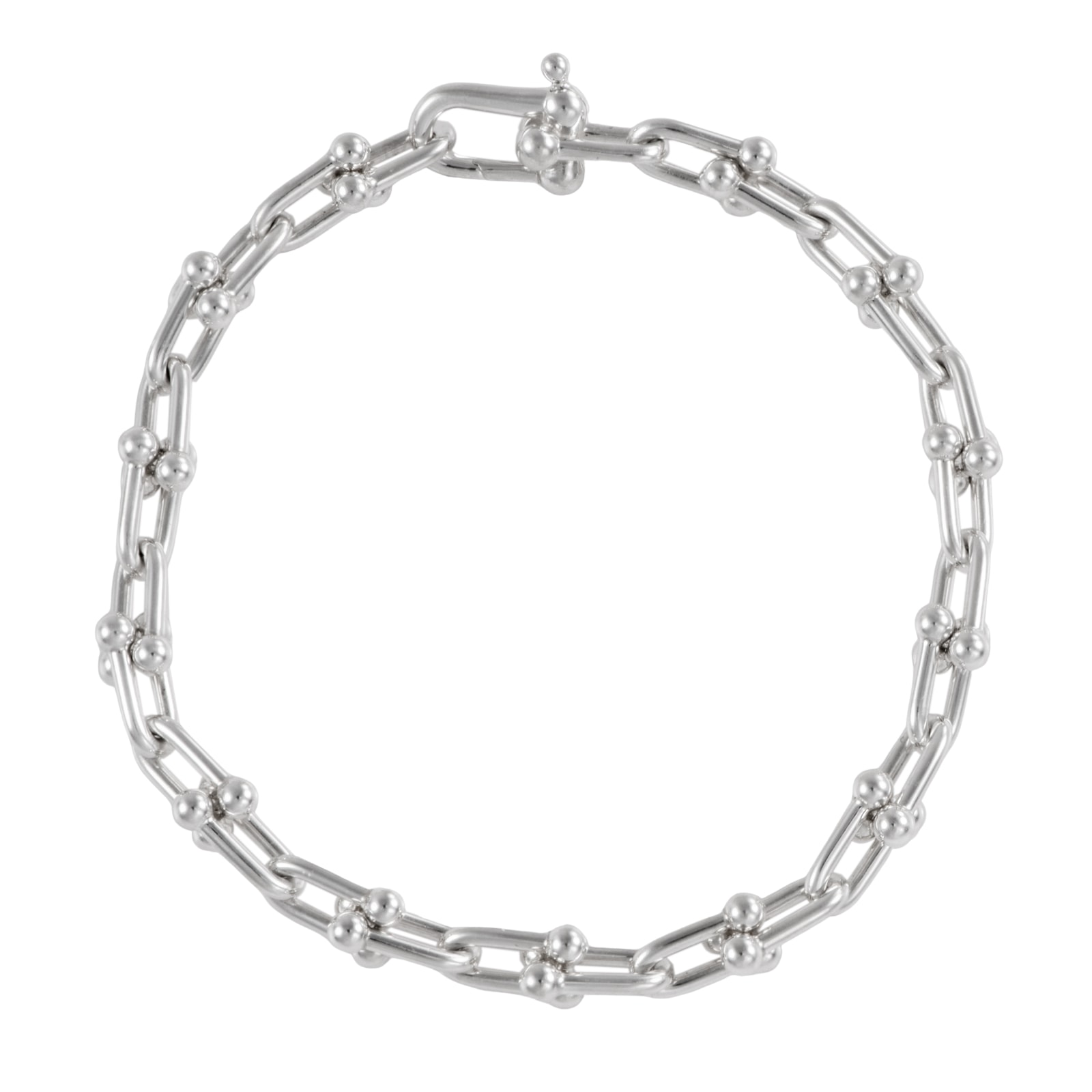 TIFFANY&Co. ティファニー ハードウェア スモール リンク ブレスレット スターリングシルバー シルバー【中古】