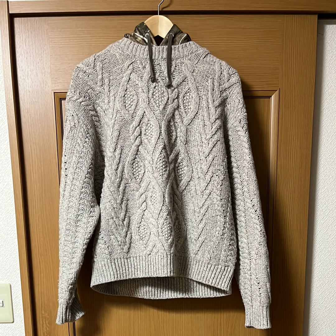 Supreme Cable Hooded Sweater "Oatmeal"