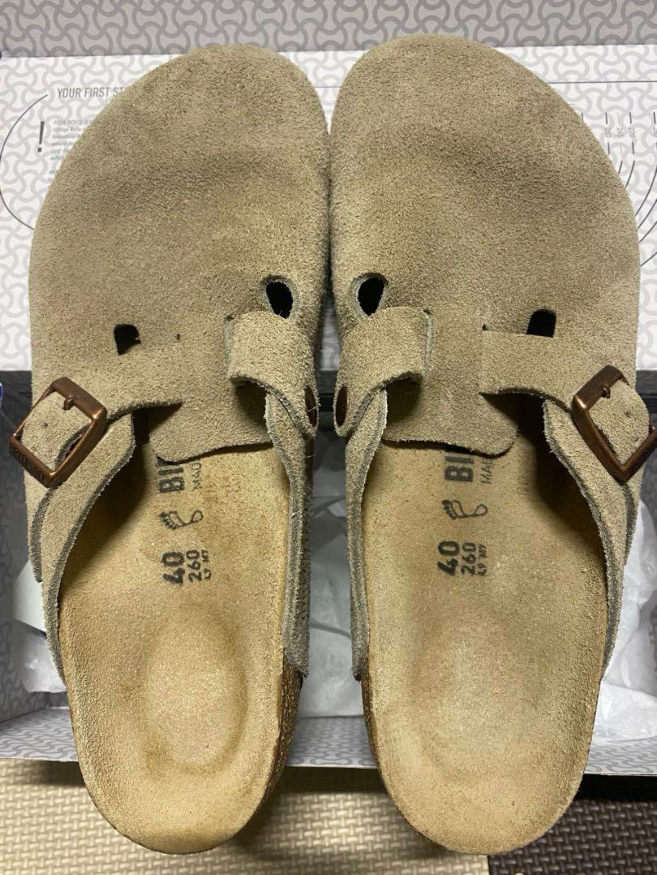 BIRKENSTOCK Boston "Taupe" (Original Footbed)