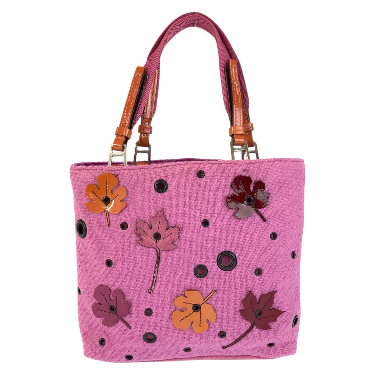 PRADA プラダ ピンク シルバー金具 ウール スウェード/ トートバッグ ハンドバッグ 602179 【中古】