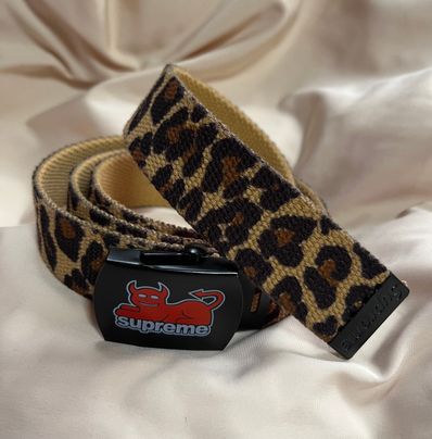 Supreme x Toy Machine Webbing Belt "Leopard"