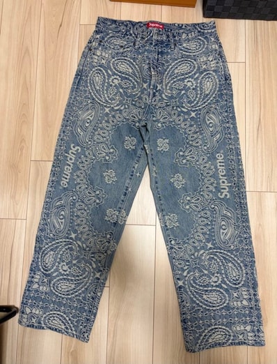Supreme Bandana Jacquard Baggy Jean "Blue"