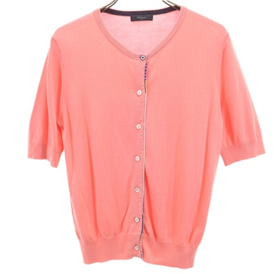 Paul Smith ポールスミス 半袖 ニット カーディガン M ピンク