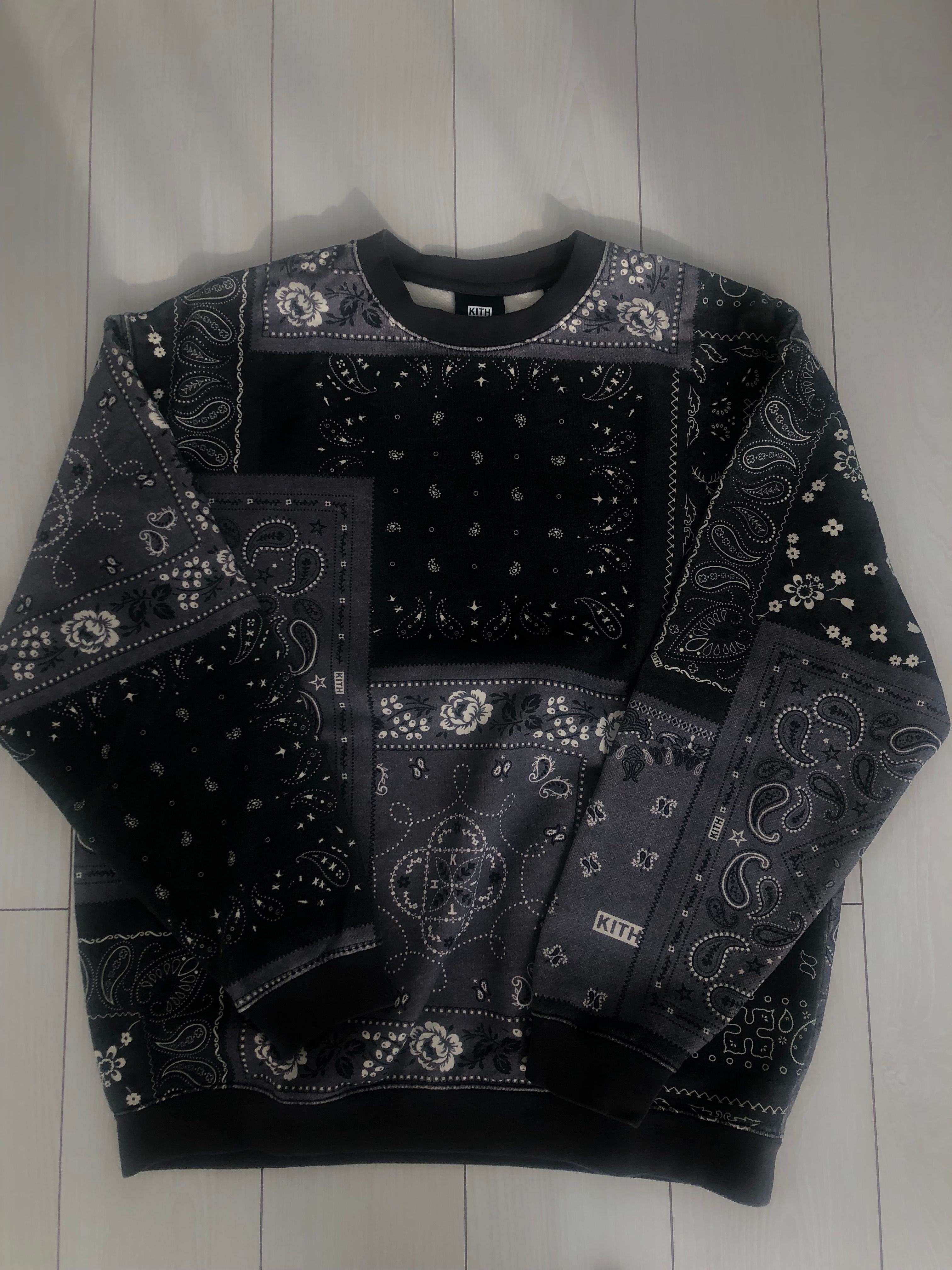 Kith Deconstructed Bandana Crewneck "Black"