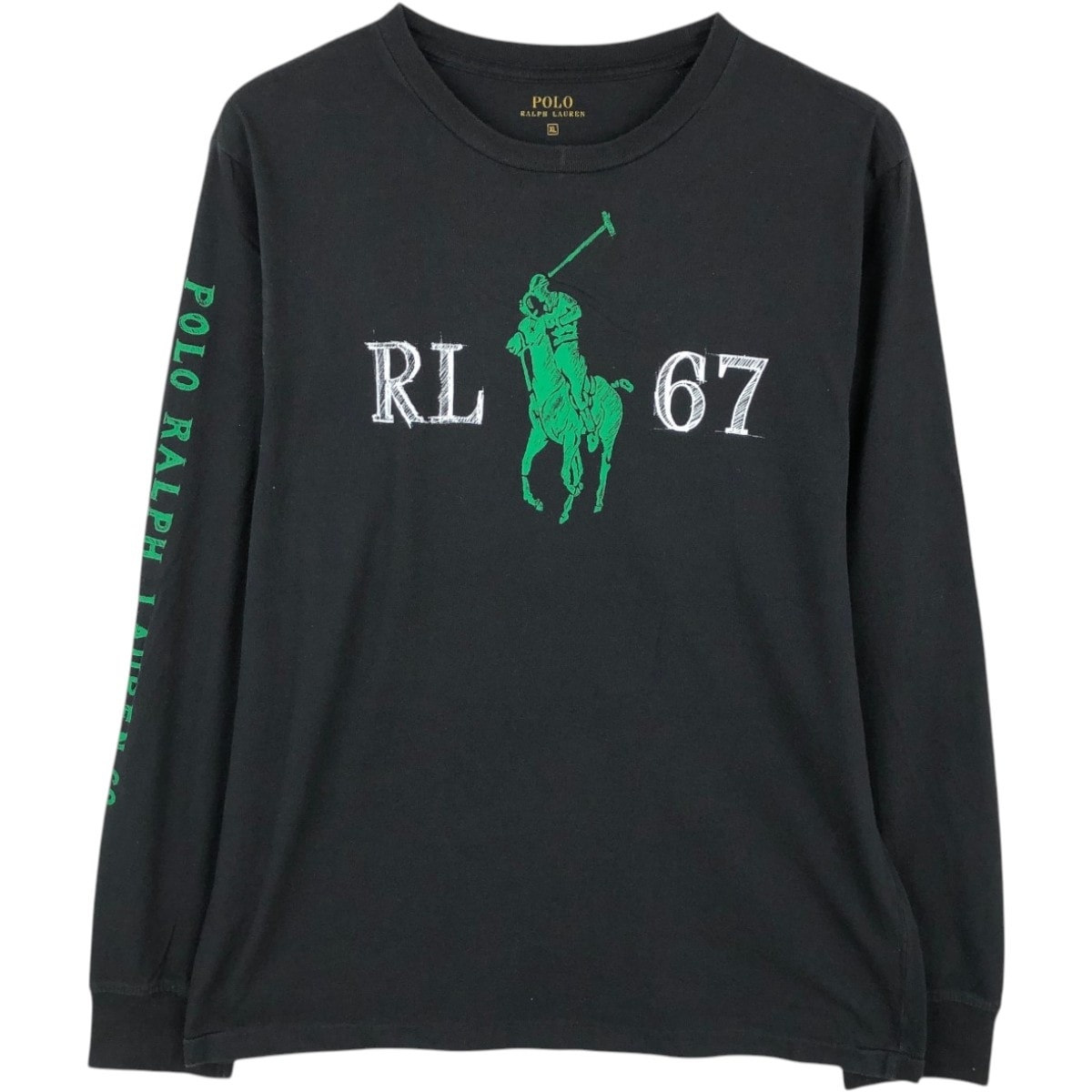 古着 ラルフローレン Ralph Lauren POLO RALPH LAUREN デカロゴ ロングTシャツ ロンT メンズXL相当/eaa667949
