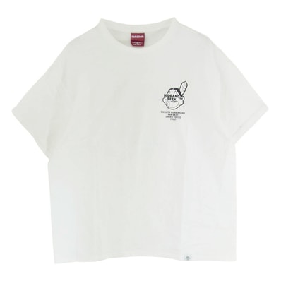 HideandSeek ハイドアンドシーク Tシャツ フロント バック ロゴ プリント ショートスリーブ Tシャツ 半袖カットソー ホワイト系 XL【中古】