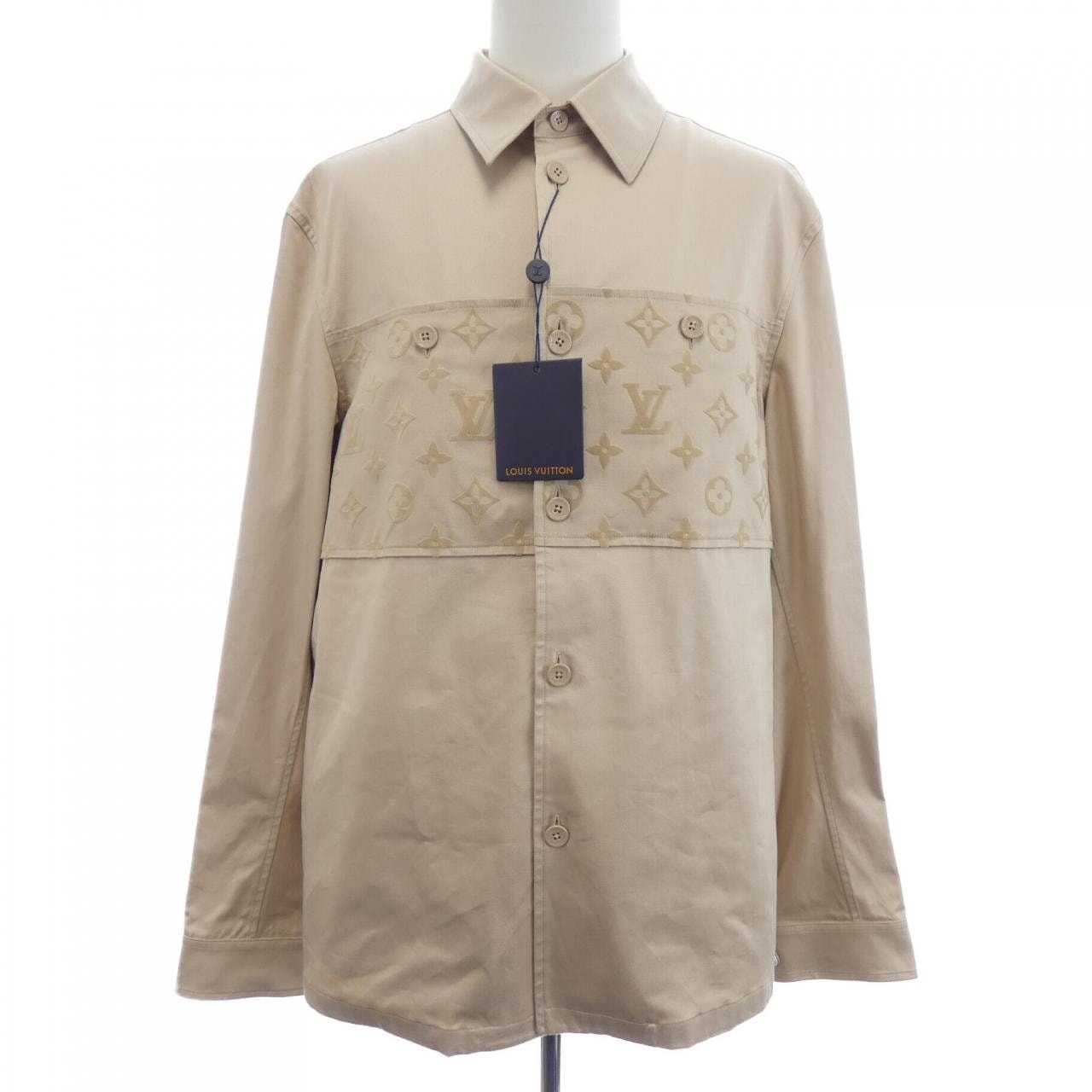 ルイヴィトン LOUIS VUITTON フロックカジュアルコットンオーバーシャツ HQB45WFUG ジャケット