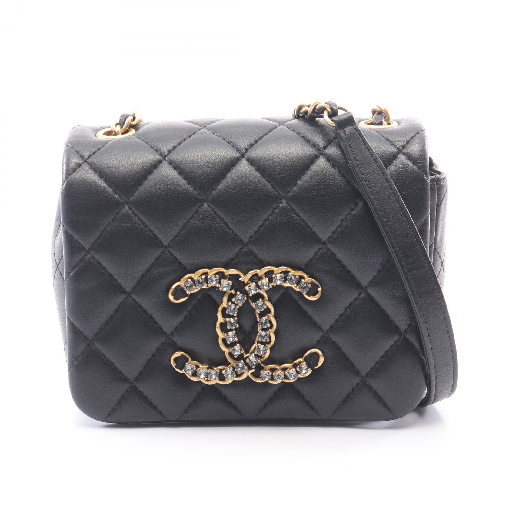 シャネル CHANEL マトラッセ ショルダーバッグ バッグ ラムスキン(羊革) レディース ブラック系 AS2599 【中古】