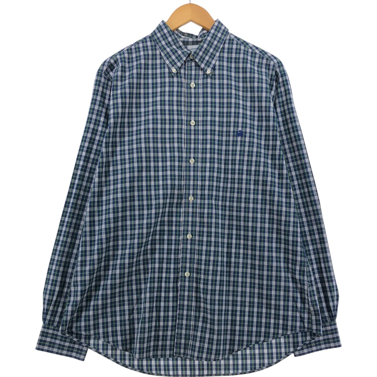 古着 ブルックスブラザーズ Brooks Brothers 1818 長袖 ボタンダウンチェックシャツ メンズL相当/eaa564050