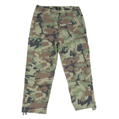 STUSSY ステューシー パンツ 116586 RIPSTOP SURPLUS CARGO PANT カモ柄 迷彩 カーゴパンツ カーキ系 32【中古】