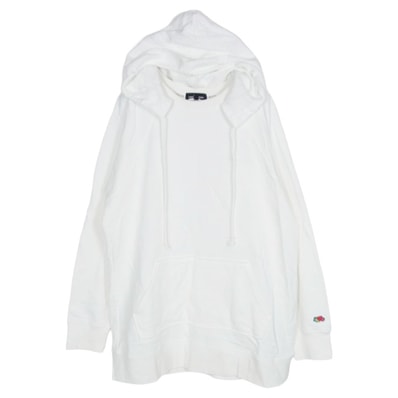 tricot COMME des GARCONS トリココムデギャルソン パーカー TH-T002 FRUIT OF THE LOOM フルーツ オブザルーム 後付け プルオーバーパーカー ホワイト系 M【中古】