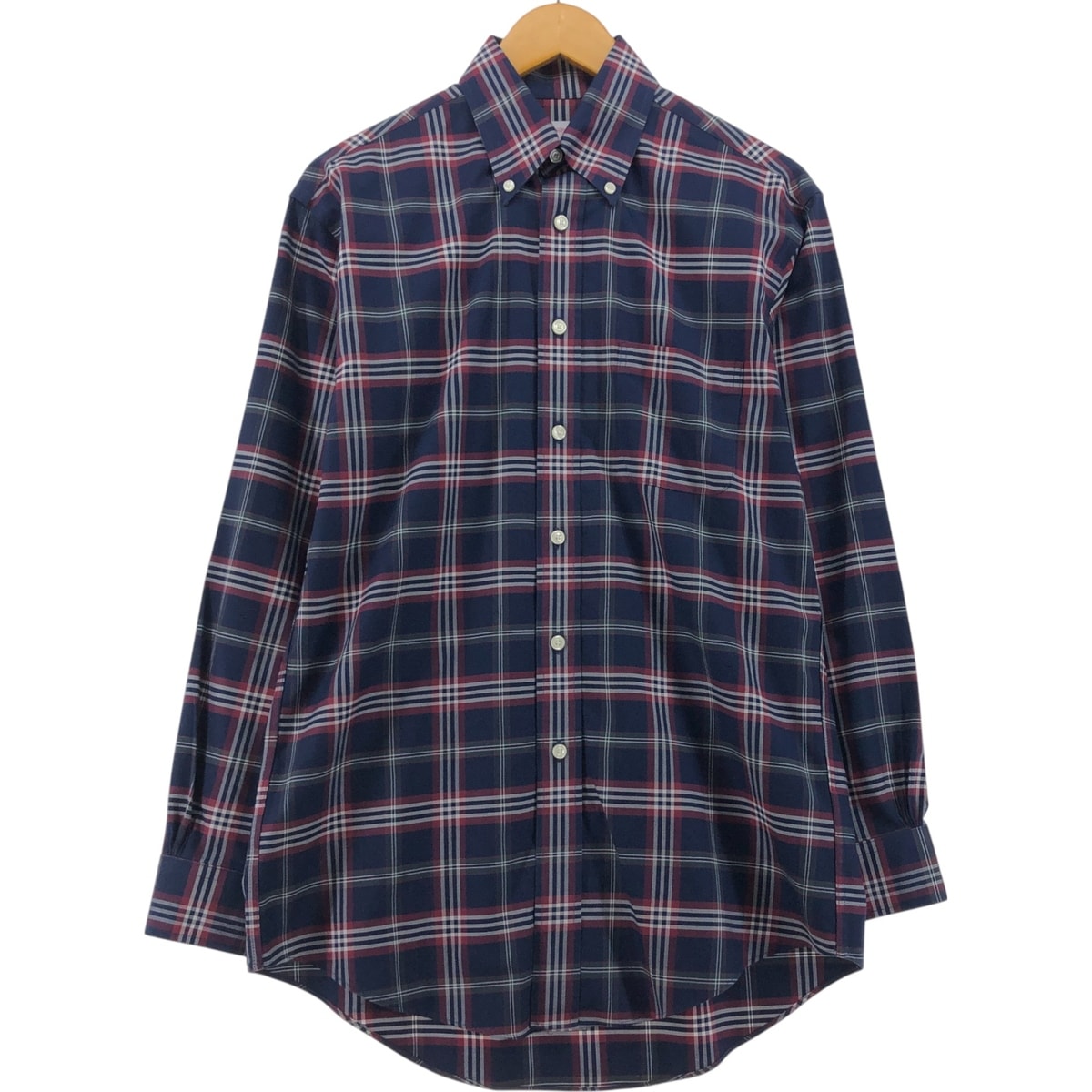 古着 ブルックスブラザーズ Brooks Brothers Est.1818 長袖 ボタンダウンチェックシャツ メンズS相当/eaa563726