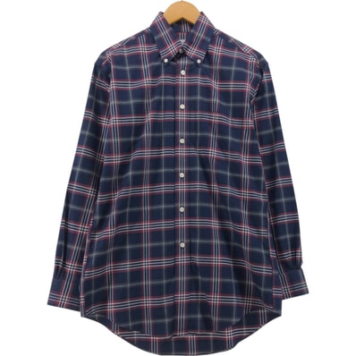 古着 ブルックスブラザーズ Brooks Brothers Est.1818 長袖 ボタンダウンチェックシャツ メンズS相当/eaa563726