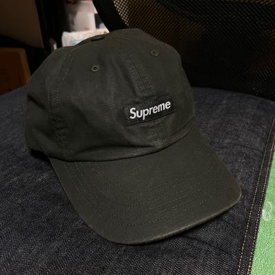 Supreme Small Box Coated Linen 6 Panel "Black"