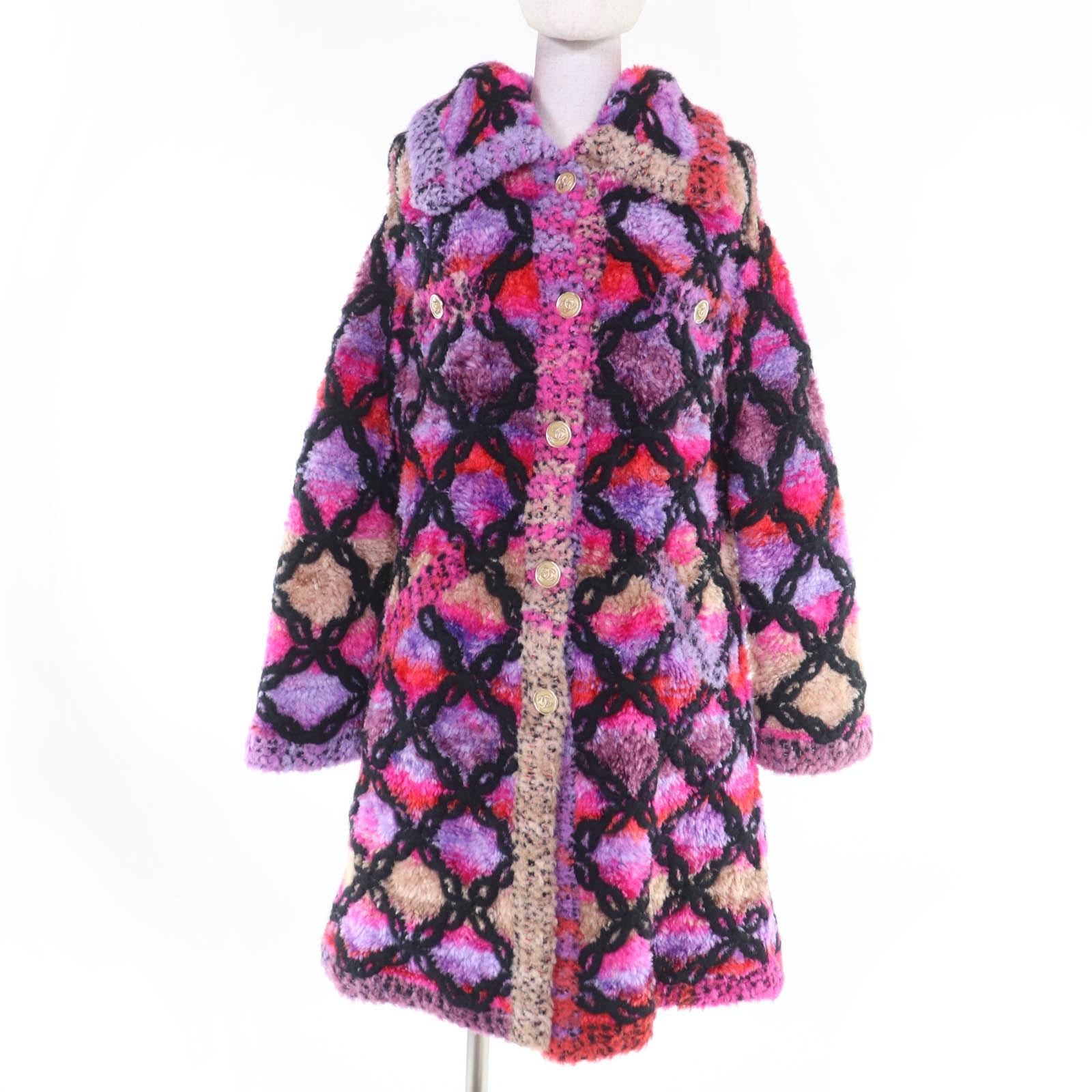 未使用品 シャネル コート マルチカラー 40 P65229K60980