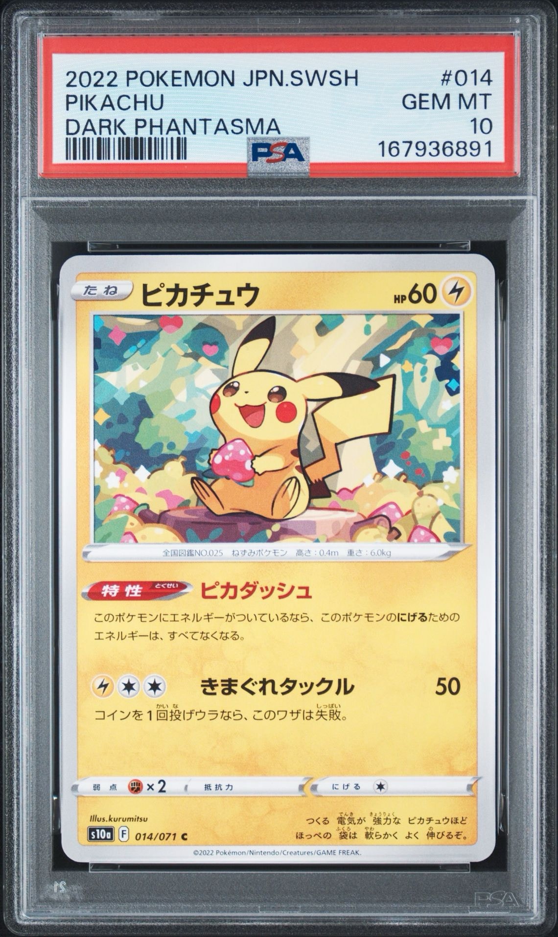PSA10】ピカチュウ C[s10a 014/071](強化拡張パック「ダーク