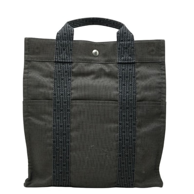 エルメス エールライン アドMM リュックサック 2WAY ハンドバッグ グレー キャンバス レディース HERMES 【中古】